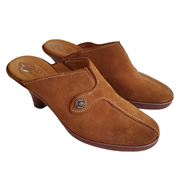 Cole Haan Shoes Cole Haan Suede Split Toe Mule Wedge Slip On Clog